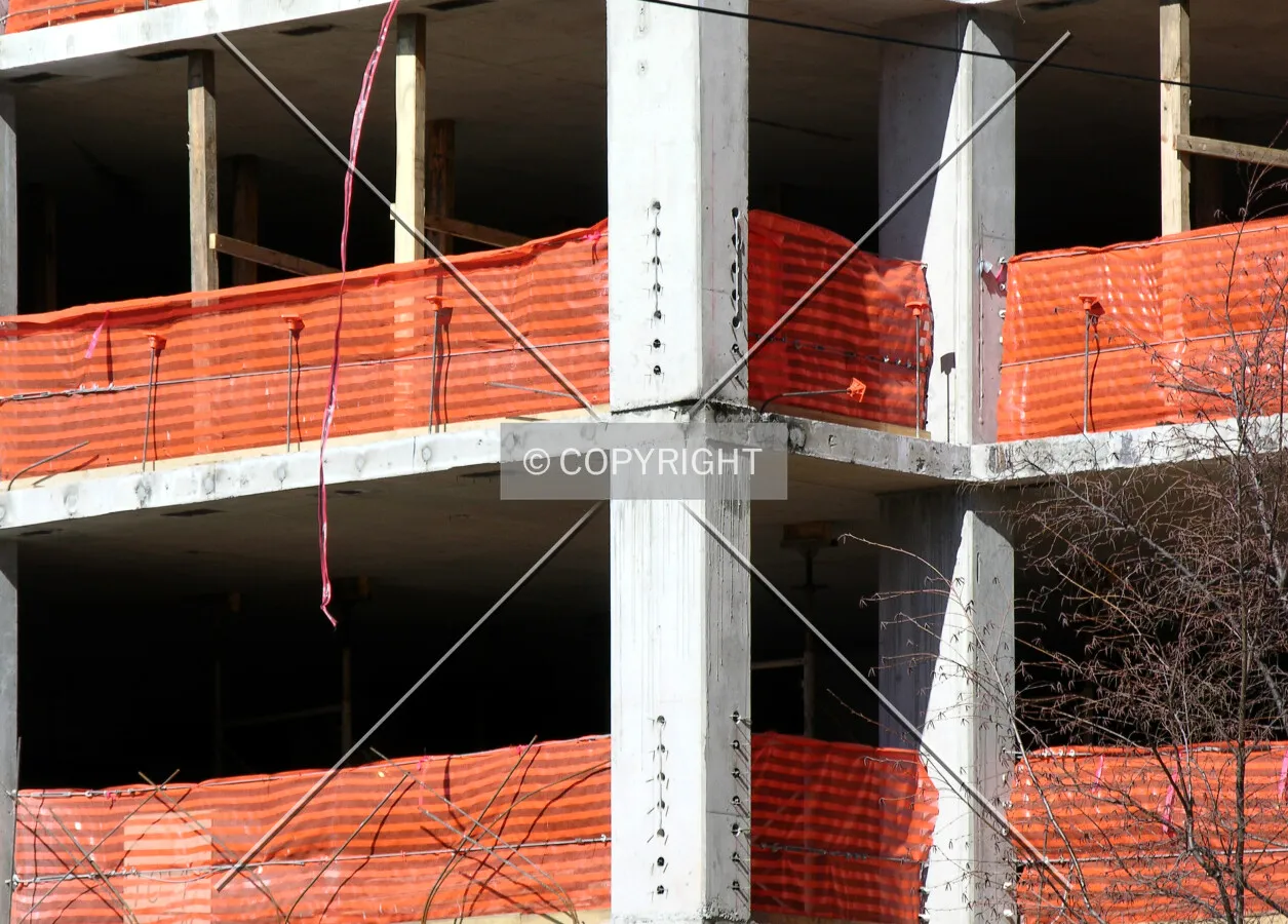 Concrete frame from the southeast