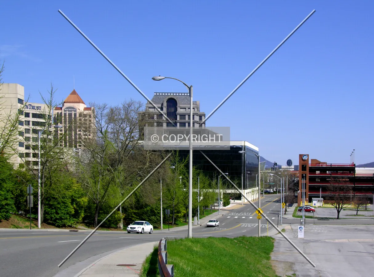 From Elm Avenue looking north