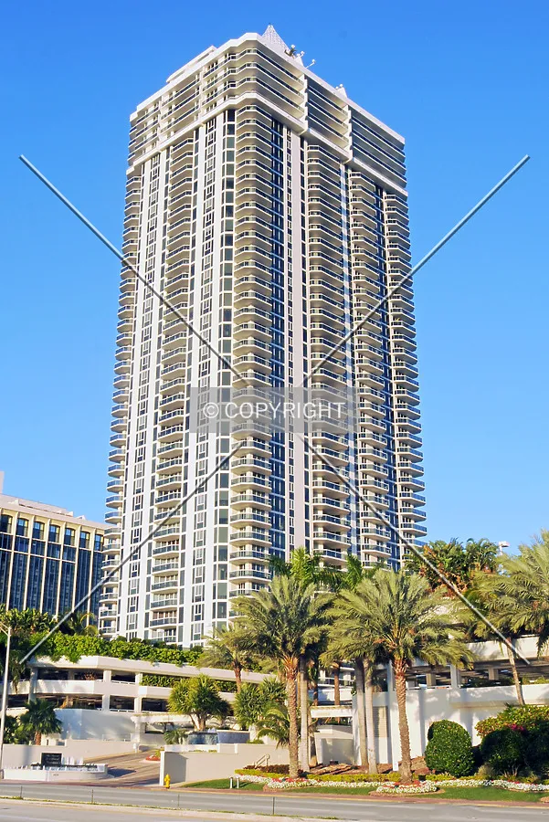 View from the southwest across Collins Avenue