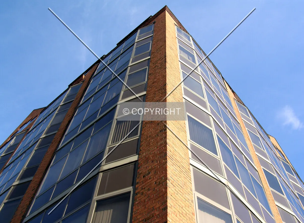 Looking up the northwest corner