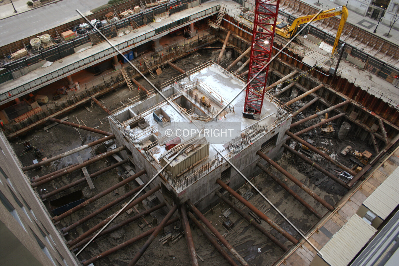 Looking down from the southwest
