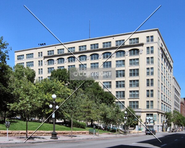 View to the northeast across Mears Park from 5th Street