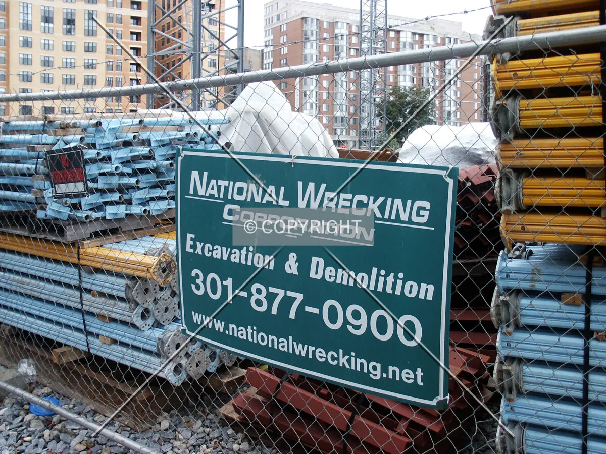 Sign on the east fence