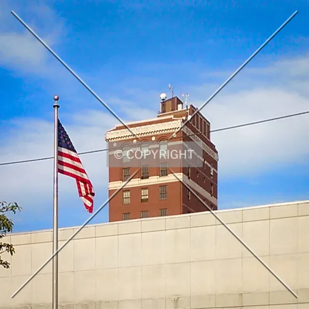Upper floors from the west; September 1, 2014