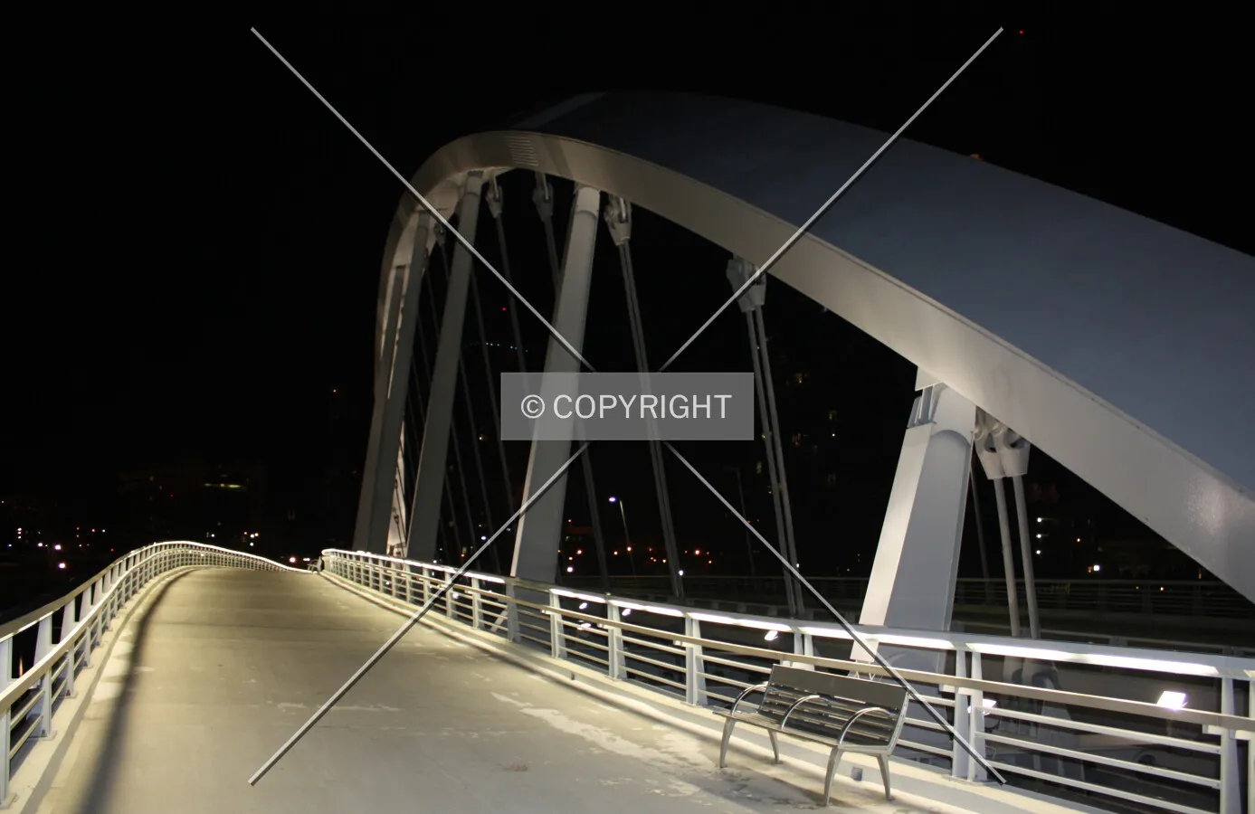 View from the west at night