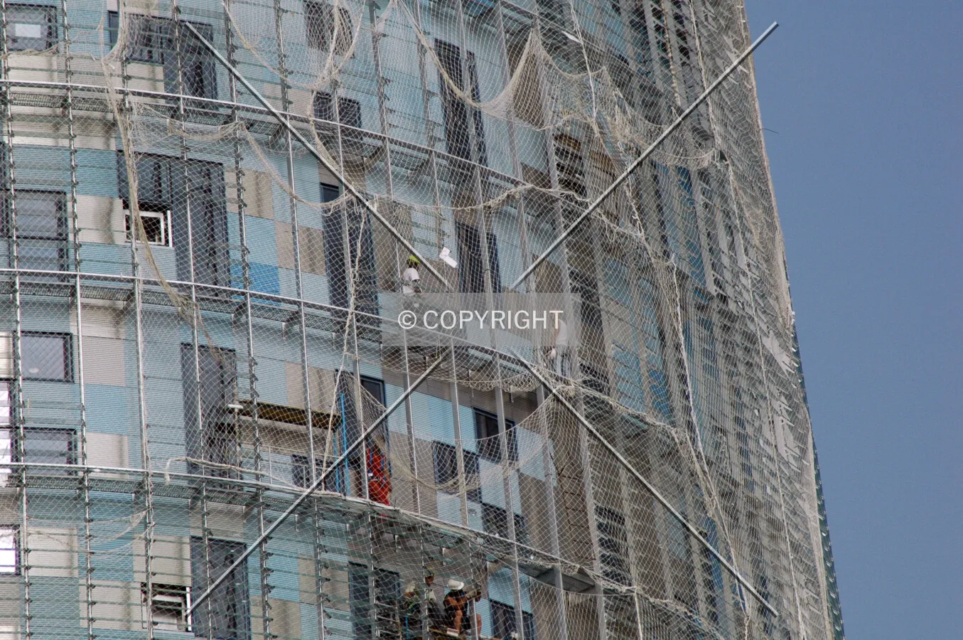 Light blue facade