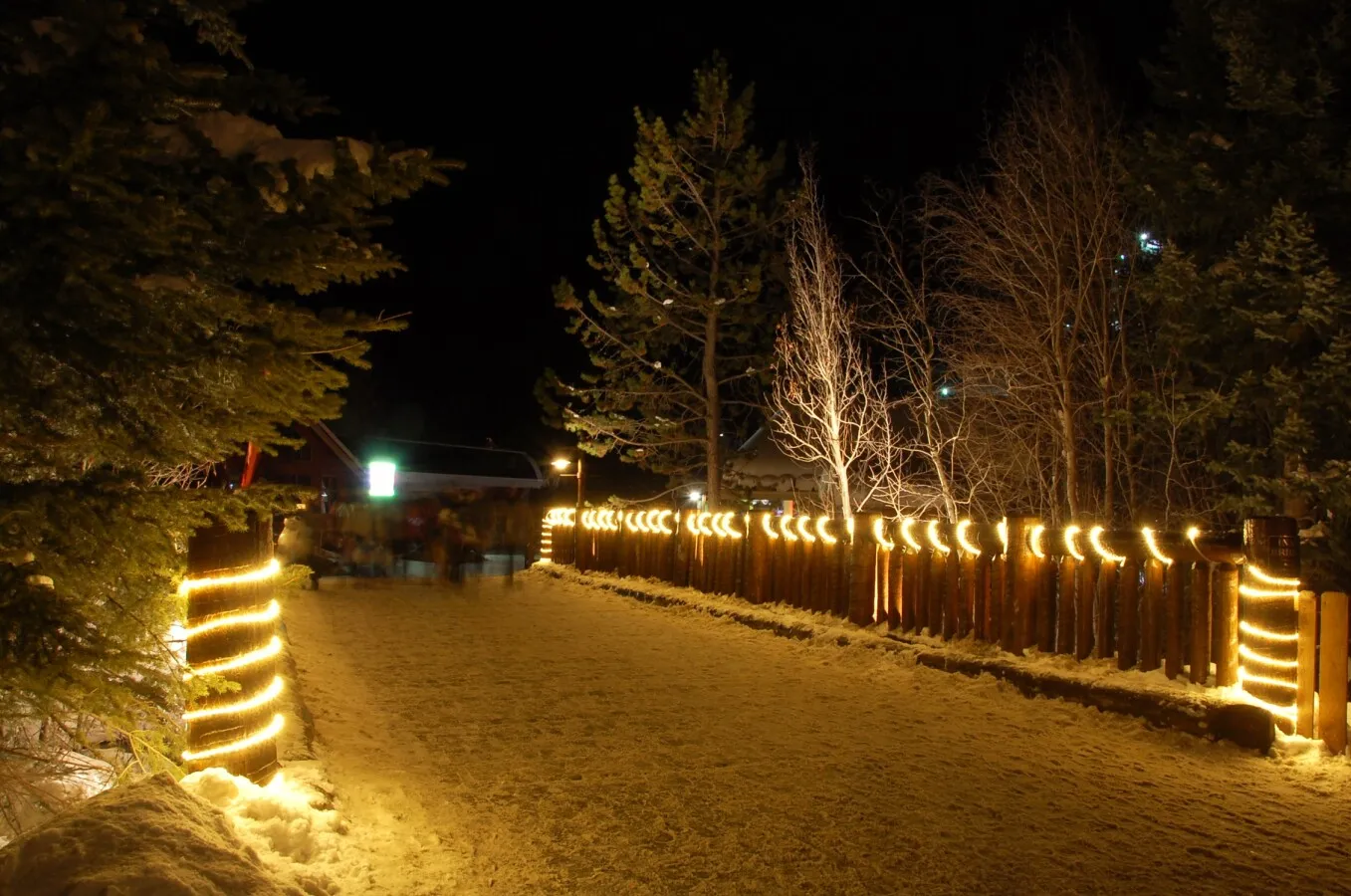 Bridge to the ski gondola