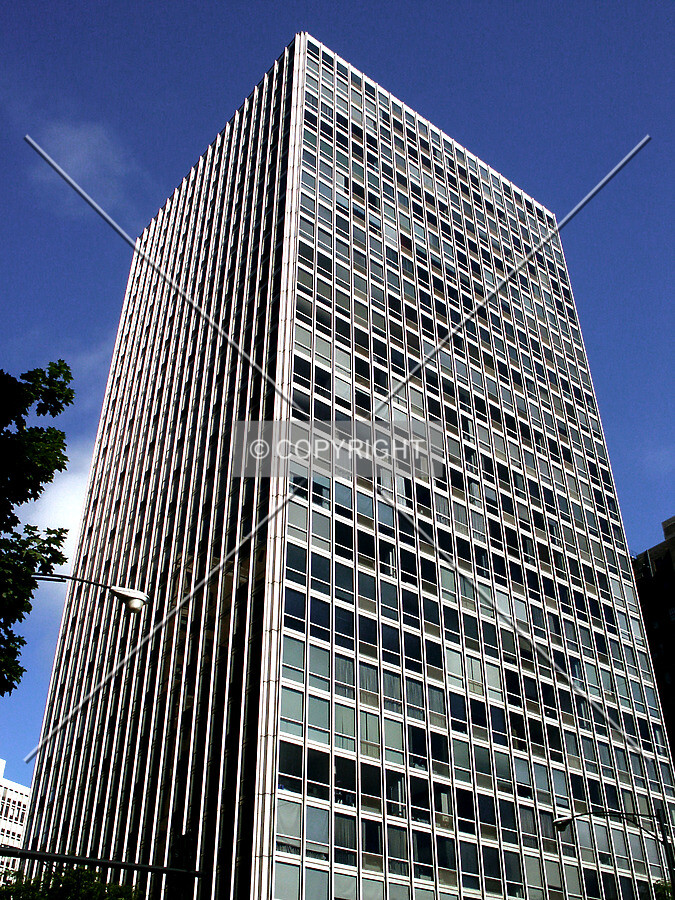 Looking up the southeast corner
