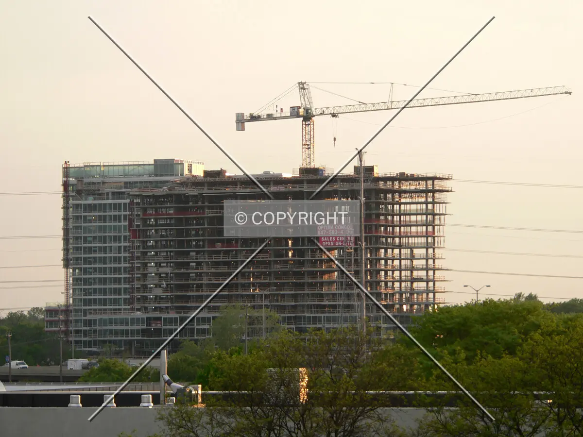 View to the southwest from the top of a parking structure