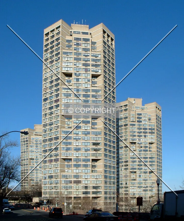 View from the southwest across Boulevard East