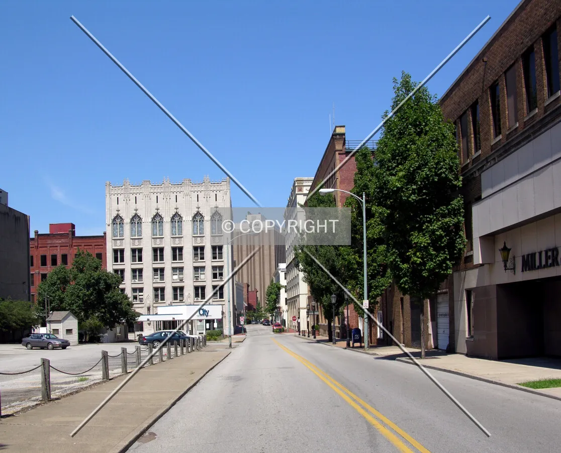 Looking east from Kanawha Boulevard