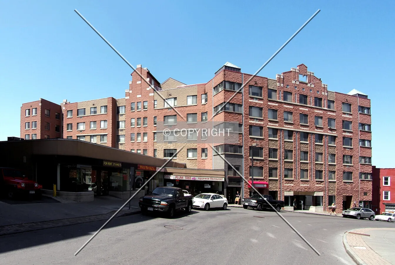 View from the east along Dryden Road