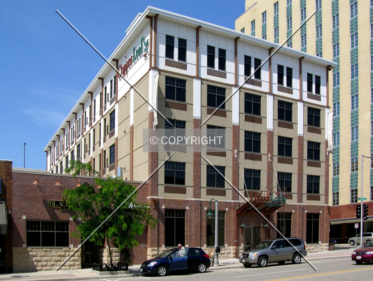 From across West College Avenue to the south