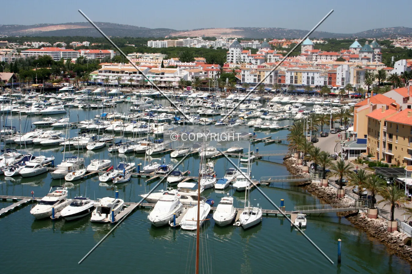 Looking north across the marina