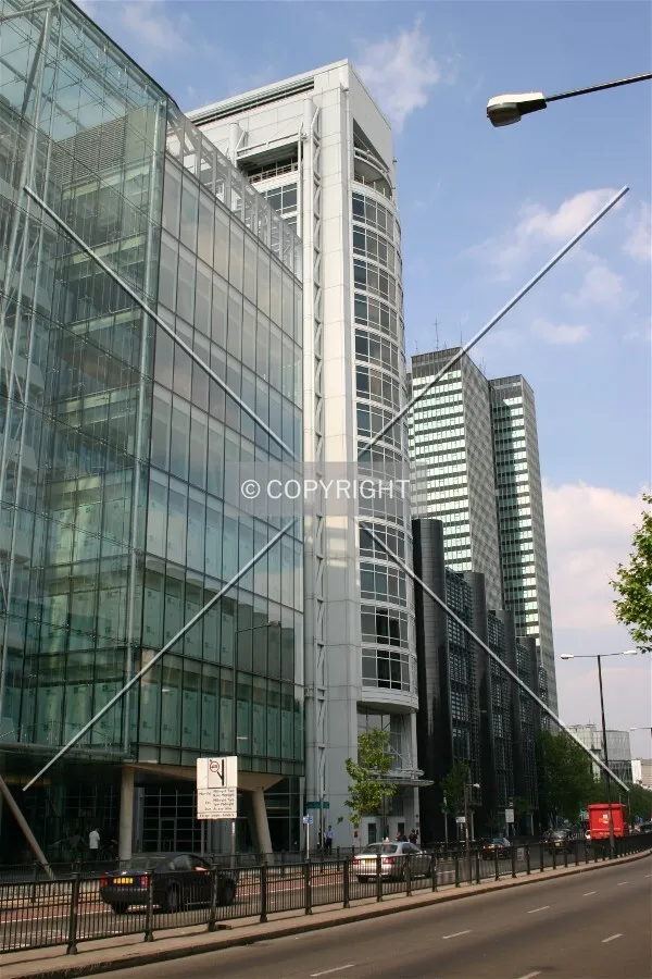 View of the Euston Road cluster