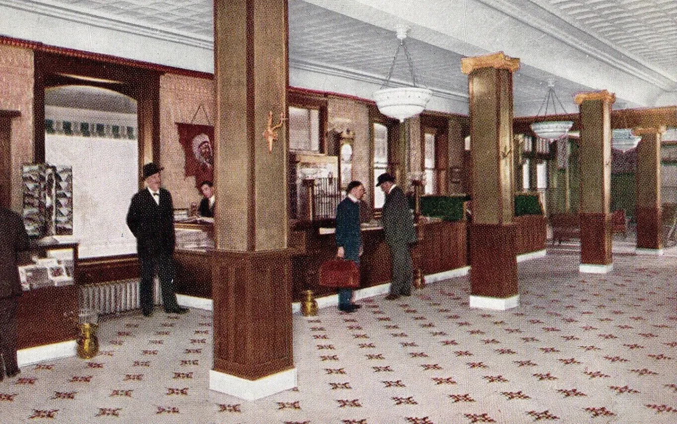 Vintage view of the office and lobby