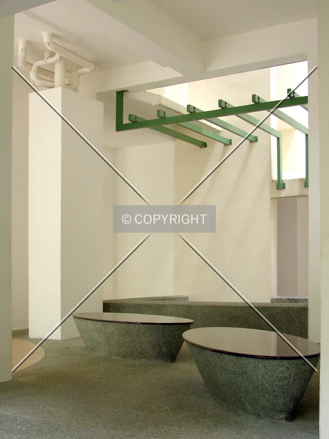 Seating area in the void deck