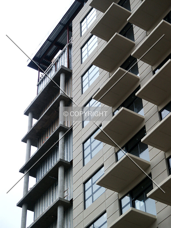 Section of the north facade