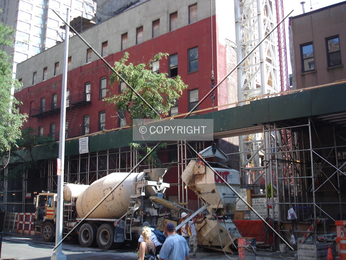 Concrete arriving on site