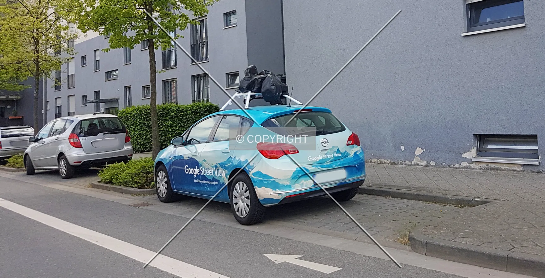 A Google Street View car