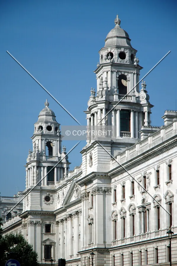 View of the two southern towers from the eastern side of Parliament Square