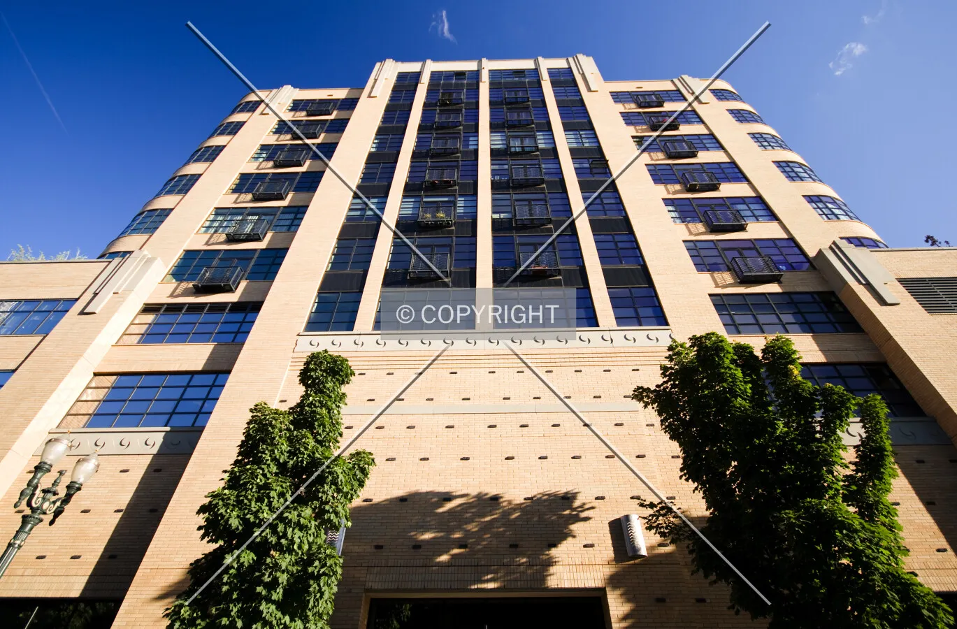 Looking up the northern facade