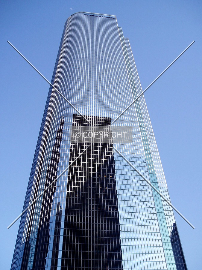 Looking up from the northwest on South Grand Avenue