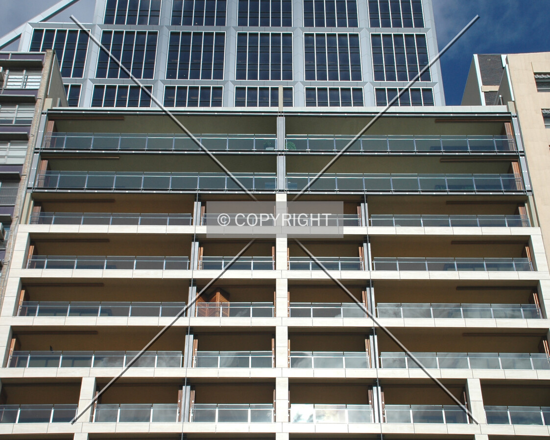 Top of the east facade
