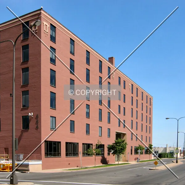 West facade from across Lafayette Road