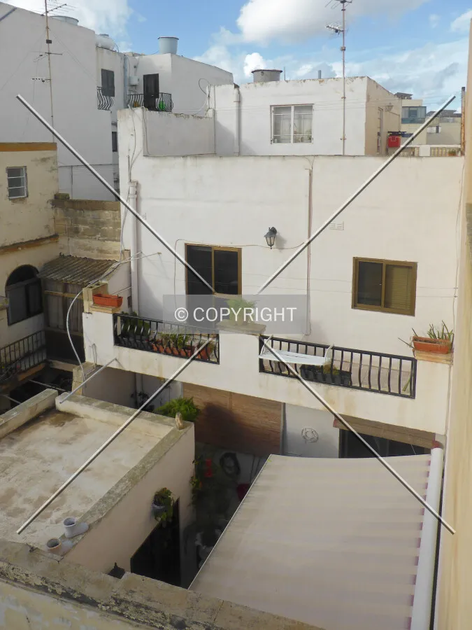 Typical maltesian architecture in Il-Gudja, Malta - where average people live