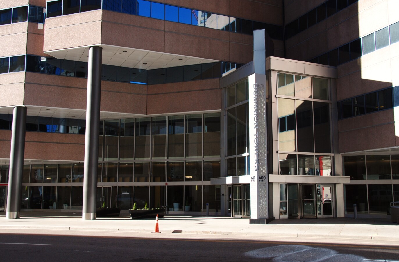 View of the main entrance from the east