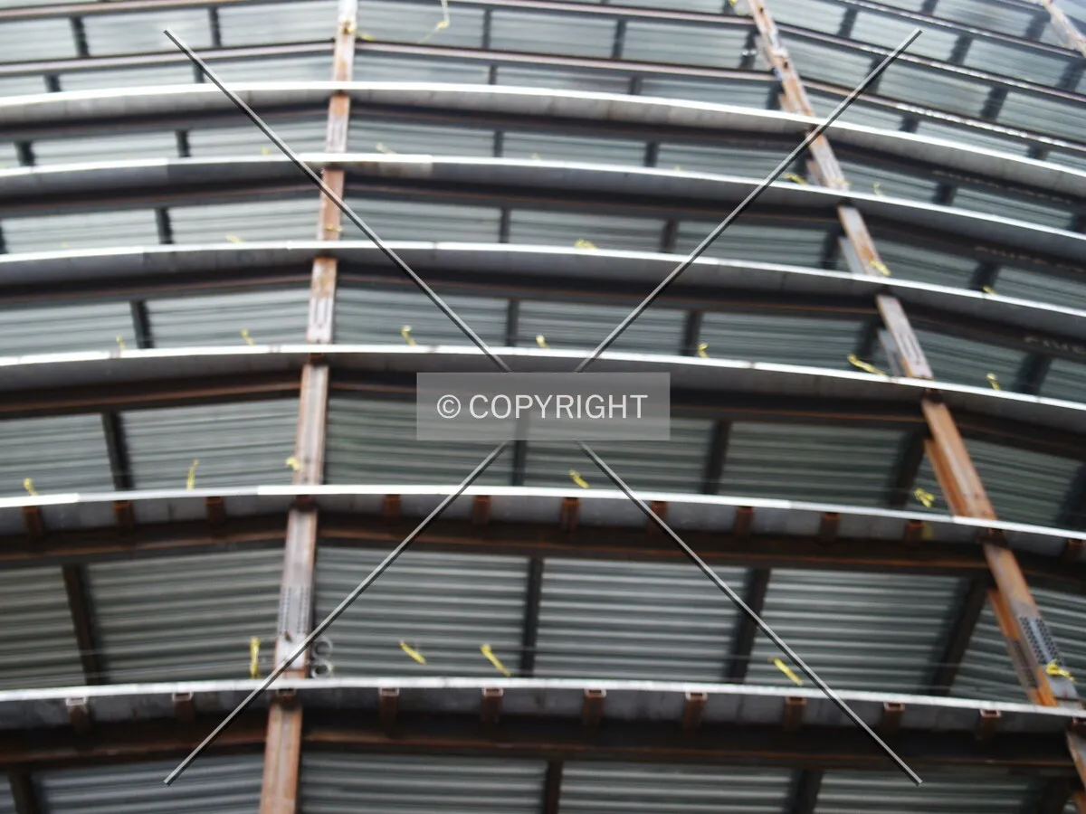 Steel frame over Monroe Street