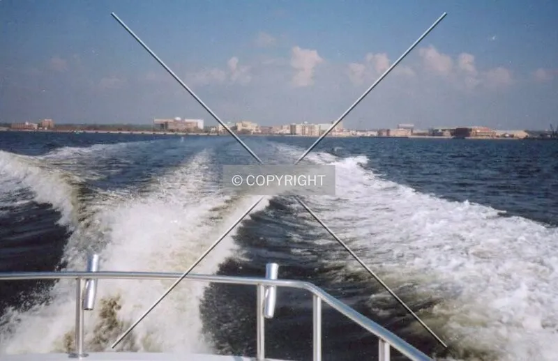 View from the channel leaving the harbor