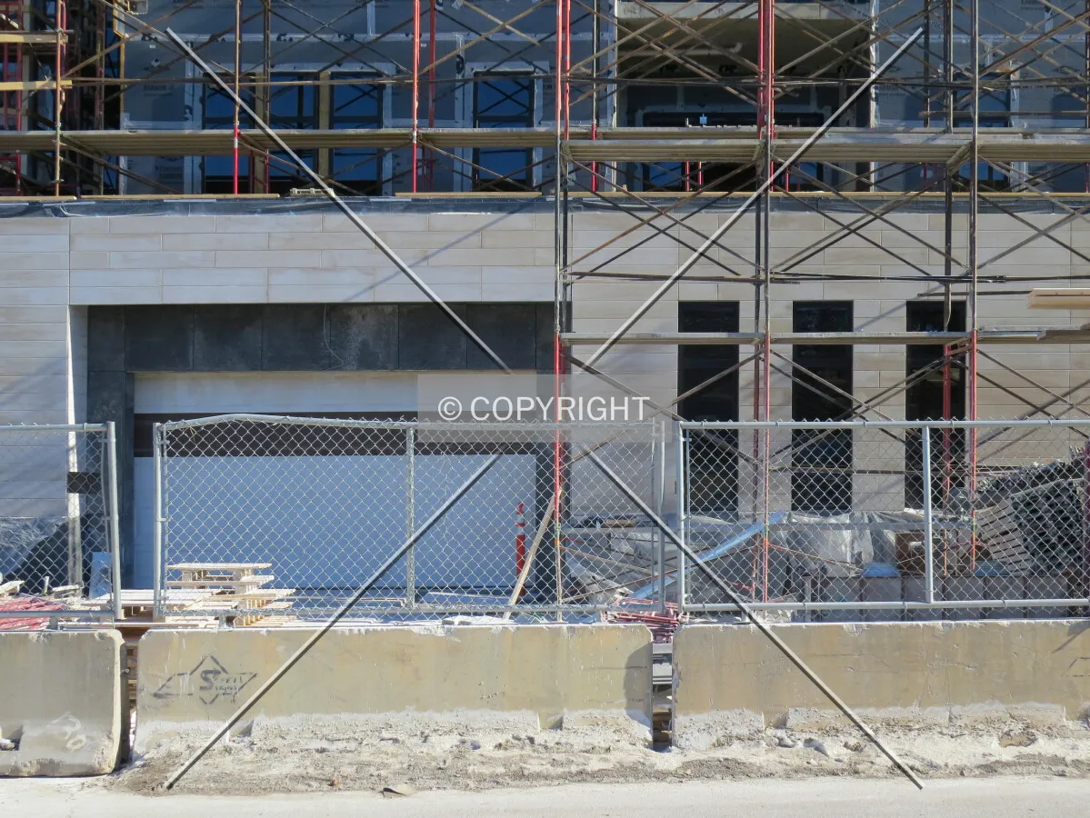 Facade installation along Holmes Avenue South