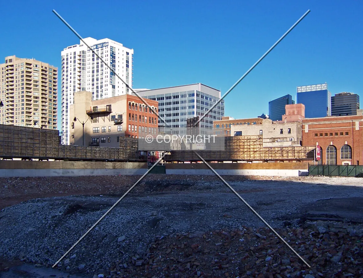 Looking northeast across the site