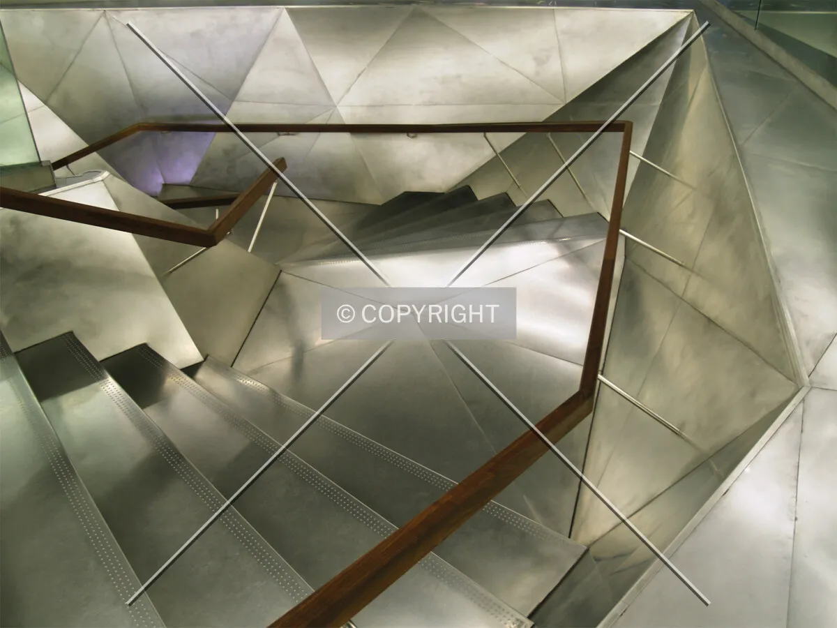 Stairs toward the main lobby