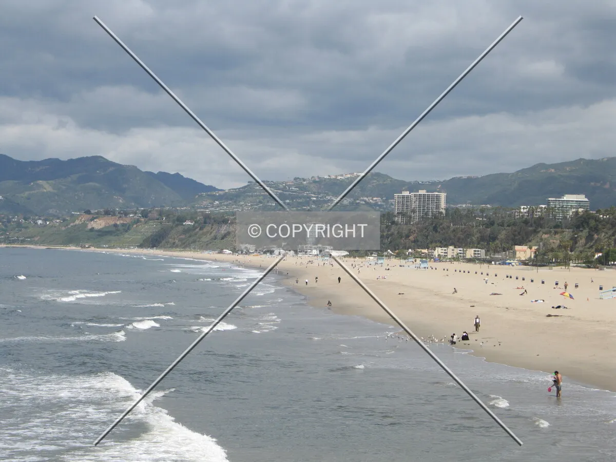 Looking north from Santa Monica Pier