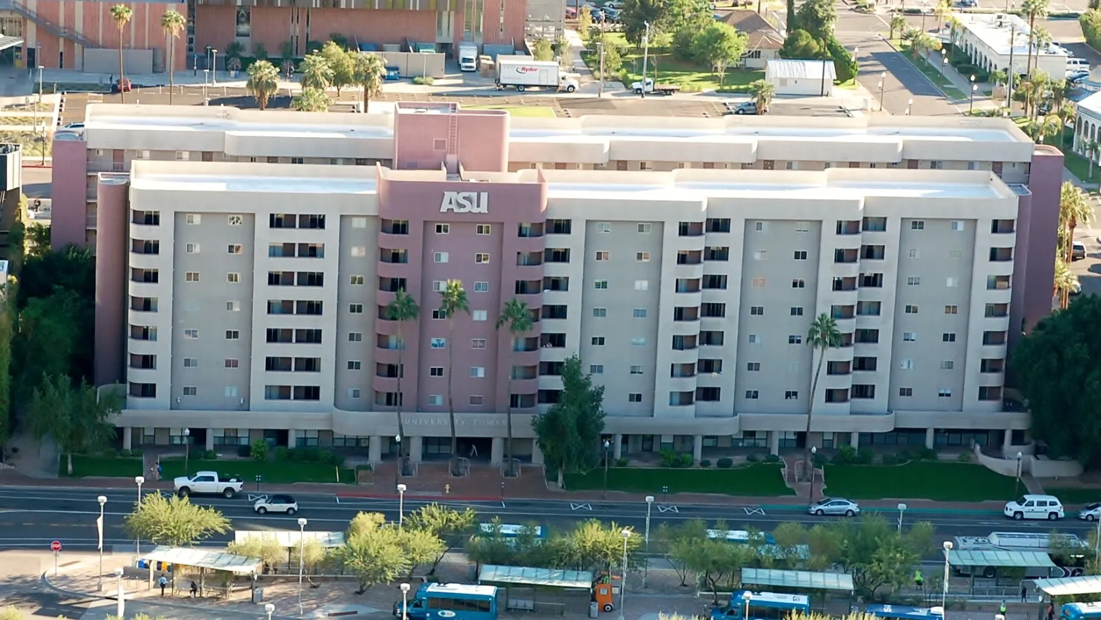 Elevated view from the north