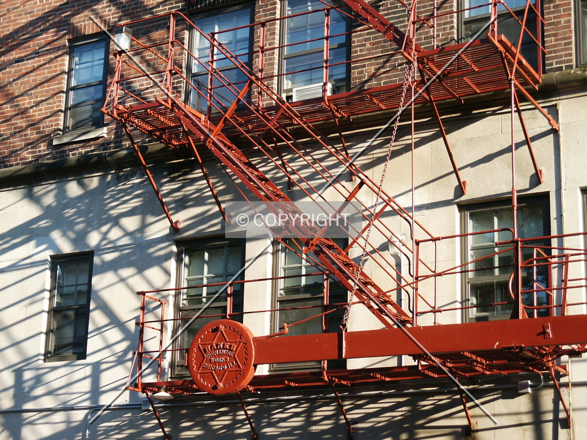 Detail of fire escape bottom
