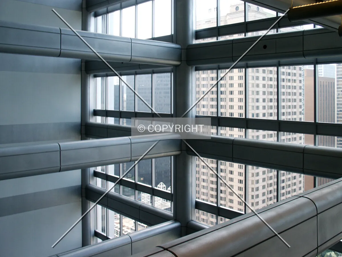 Looking northwest across the atrium