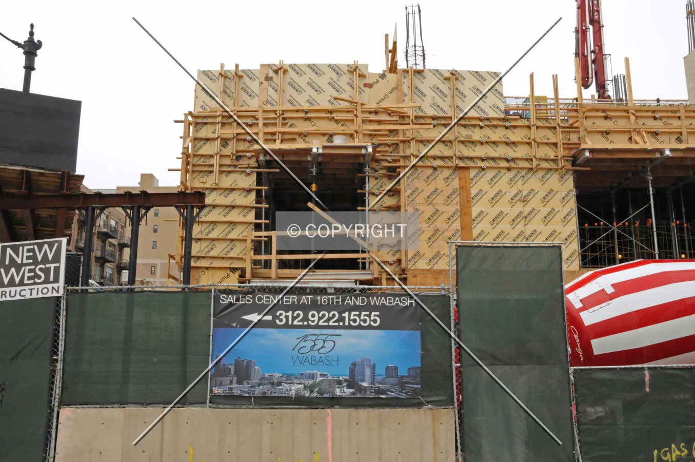 Southwest corner of the base at the intersection of Wabash Avenue and 16th Street