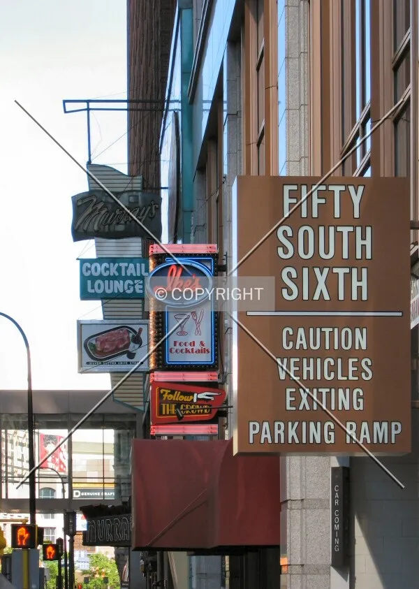 Signage along the zero block