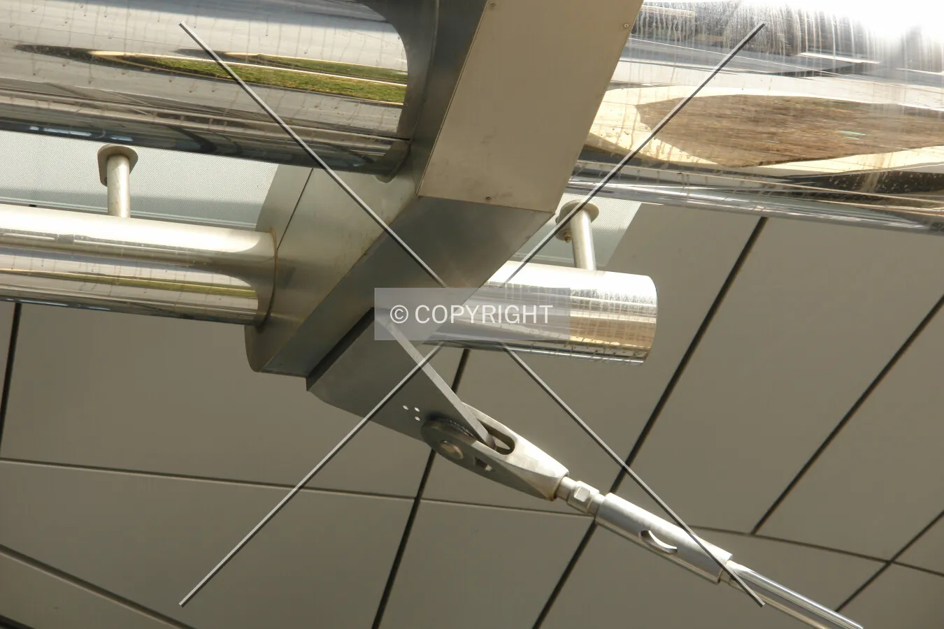 Detail of the entrance roof structure