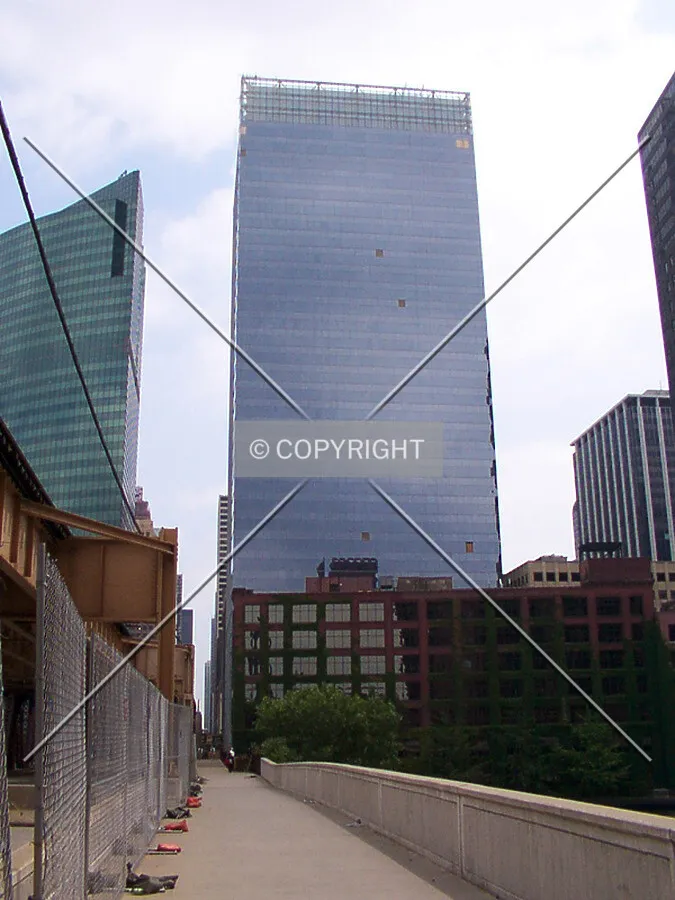 View from across the river; 28 July 2002