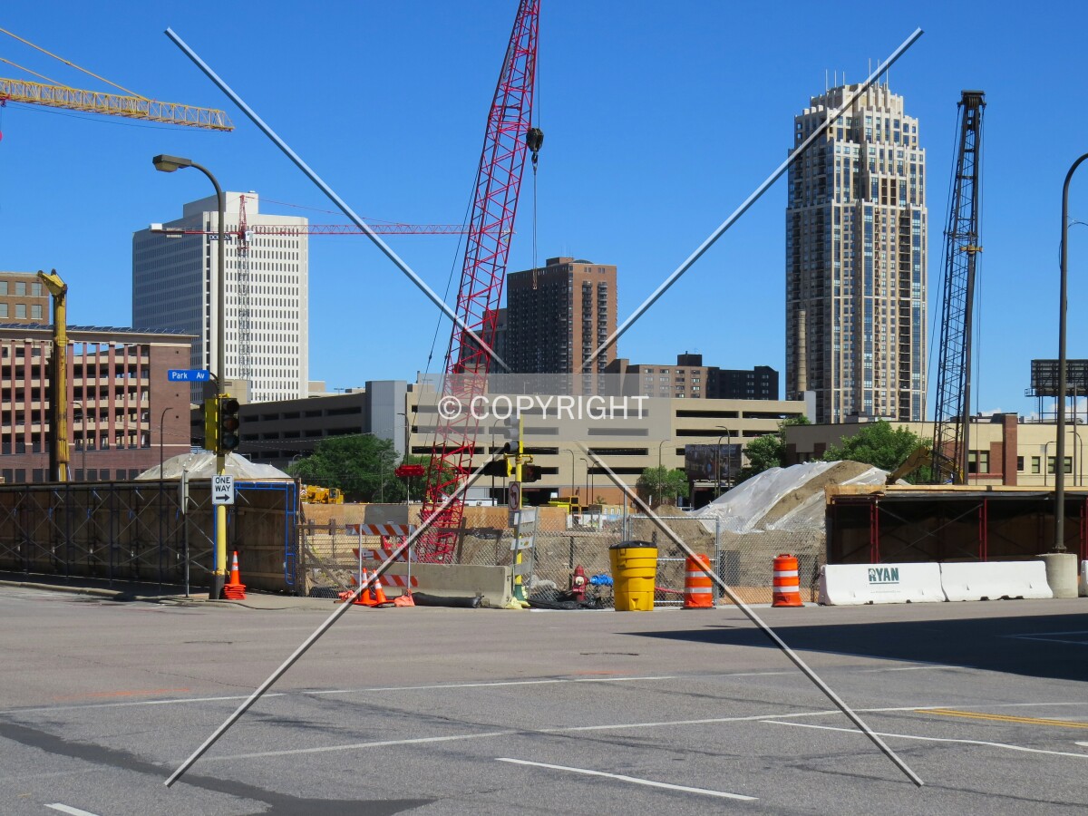 View to the northwest across 4th Street South