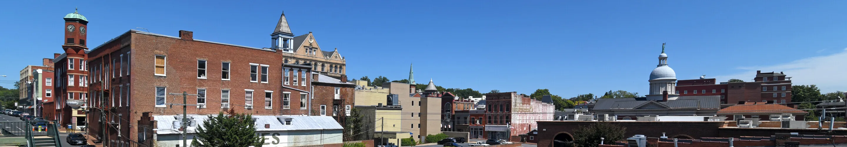 Downtown from the southwest
