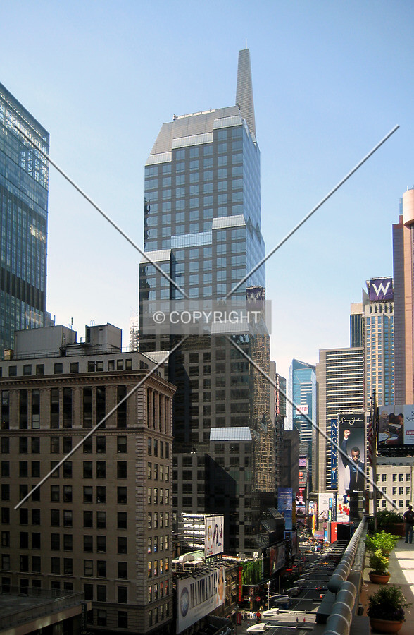 Looking down Broadway from the terrace of the Novotel Times Square