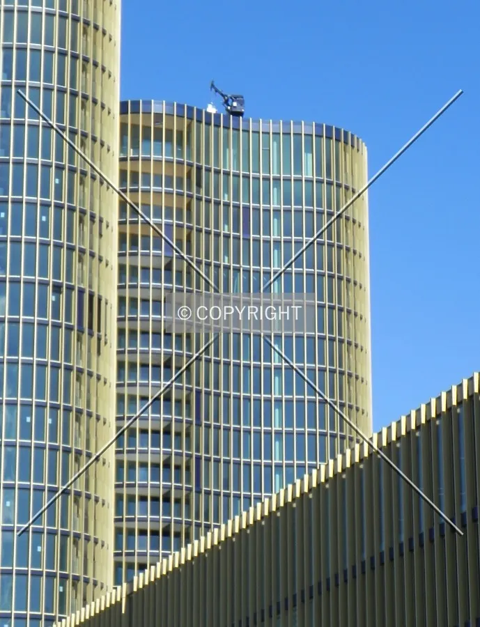 The top floors view from the west.