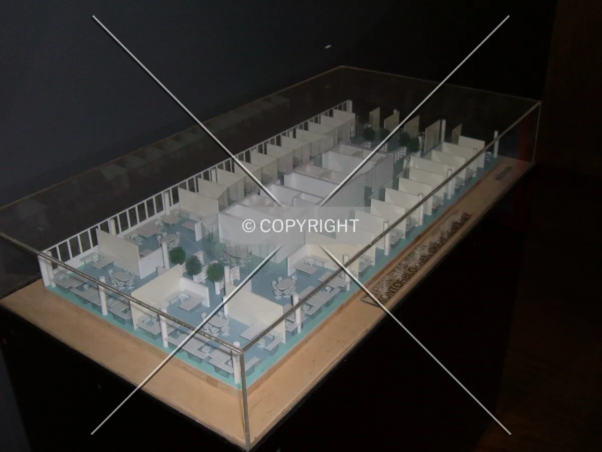 Typical floor plan model in the lobby