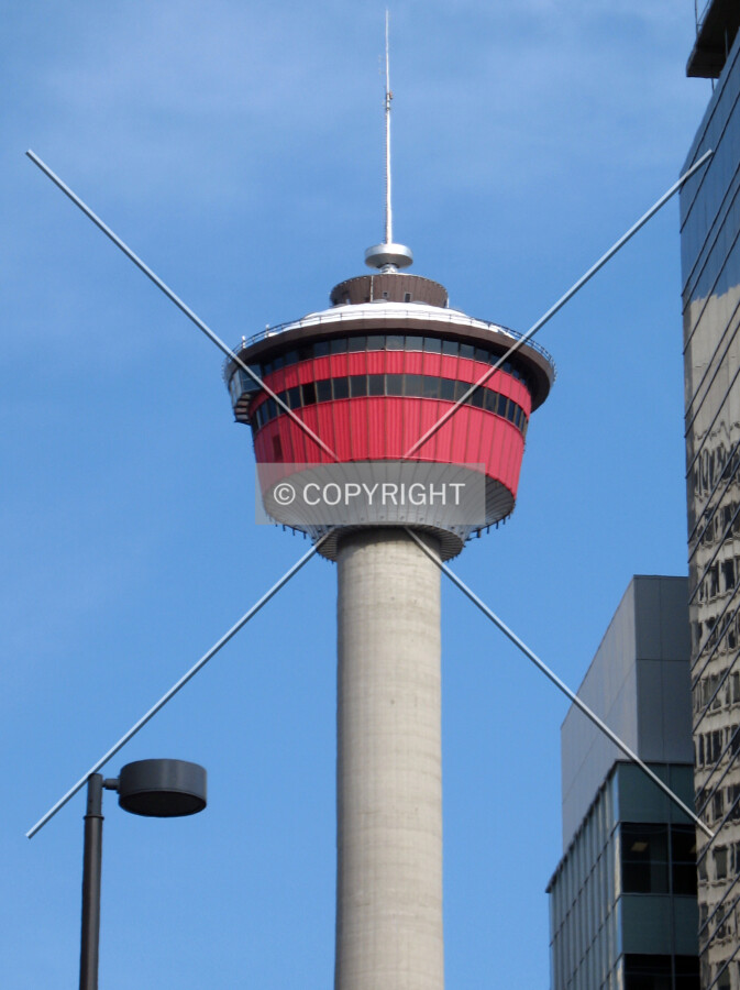 Top of tower seen from a distance